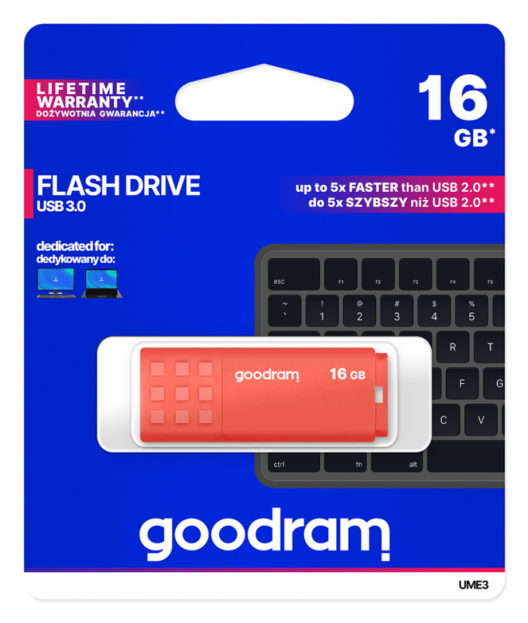 Goodram UME3 USB 3.0 16GB Orange (UME3-0160O0R11)