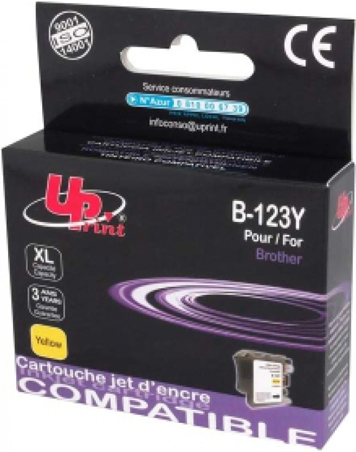 Tintes kārtridžs UPrint Brother LC123Y/125XLY Yellow (B-123Y-UP)