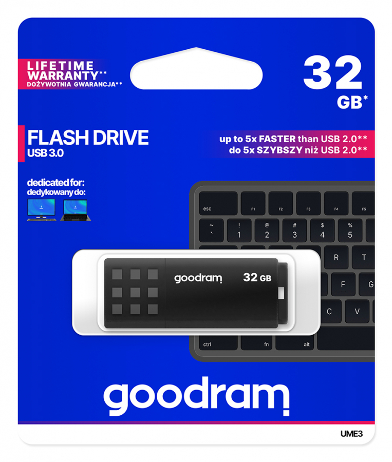 GoodRam 32GB UME3 USB 3.0 Black (UME3-0320K0R11)