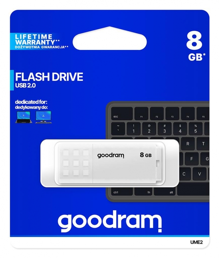 Goodram UME2 USB 2.0 8GB White (UME2-0080W0R11)