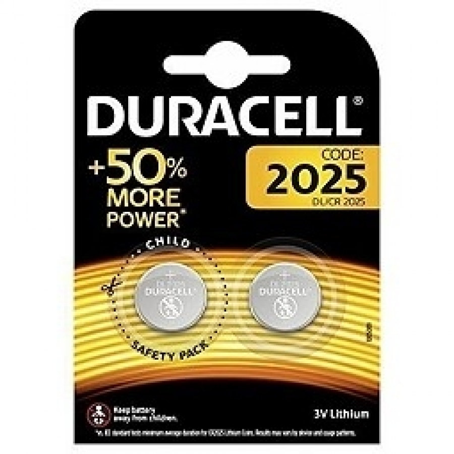 Duracell DL/CR 2025 Batteries - 2 Pack (5000394045514)