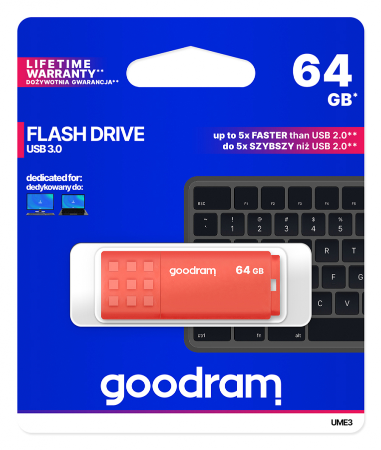 Goodram USB 3.0 64GB Orange (UME3-0640O0R11)
