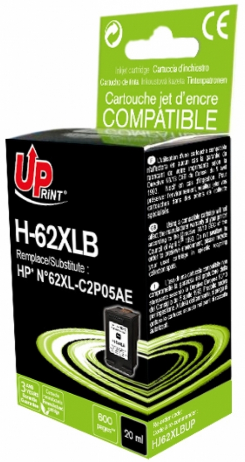 Tintes kārtridžs UPrint HP H-62XLB Black (H-62XLB-UP)