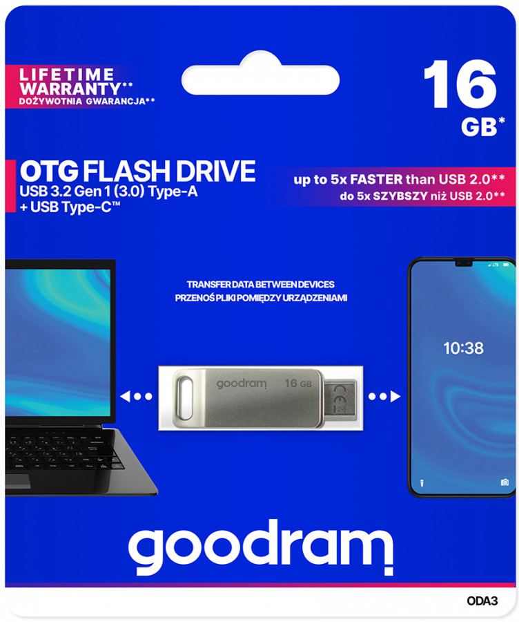 Goodram ODA3 USB 3.2 16GB Silver (ODA3-0160S0R11)