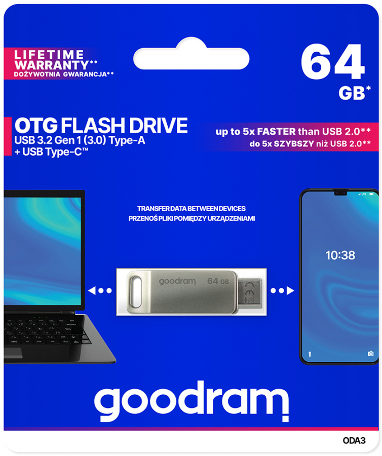 Goodram ODA3 USB 3.2 64GB Silver (ODA3-0640S0R11)