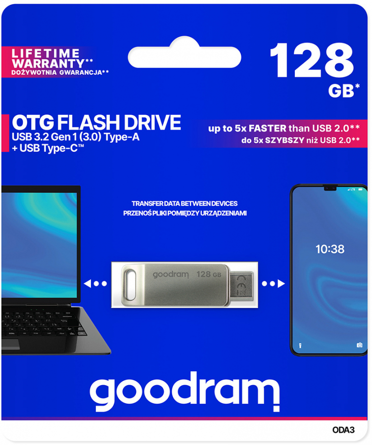 Goodram ODA3 USB 3.2 128GB Silver (ODA3-1280S0R11)