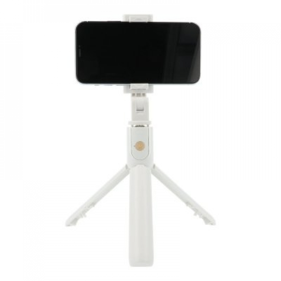 RoGer 2in1 Selfie Stick + Tripod Telescopic Stand with Bluetooth Remote White (RO-SELF-2IN1-WH)