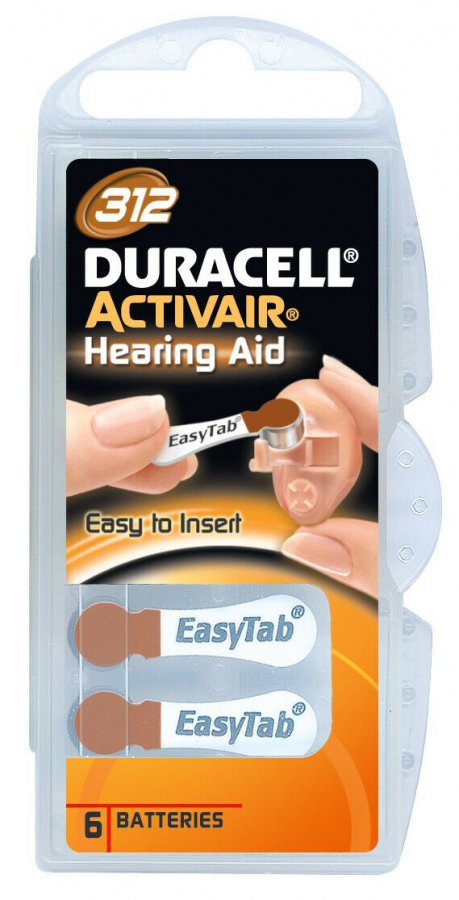 Duracell Hearing Aid 312 A312 6 pack (4043752174748)