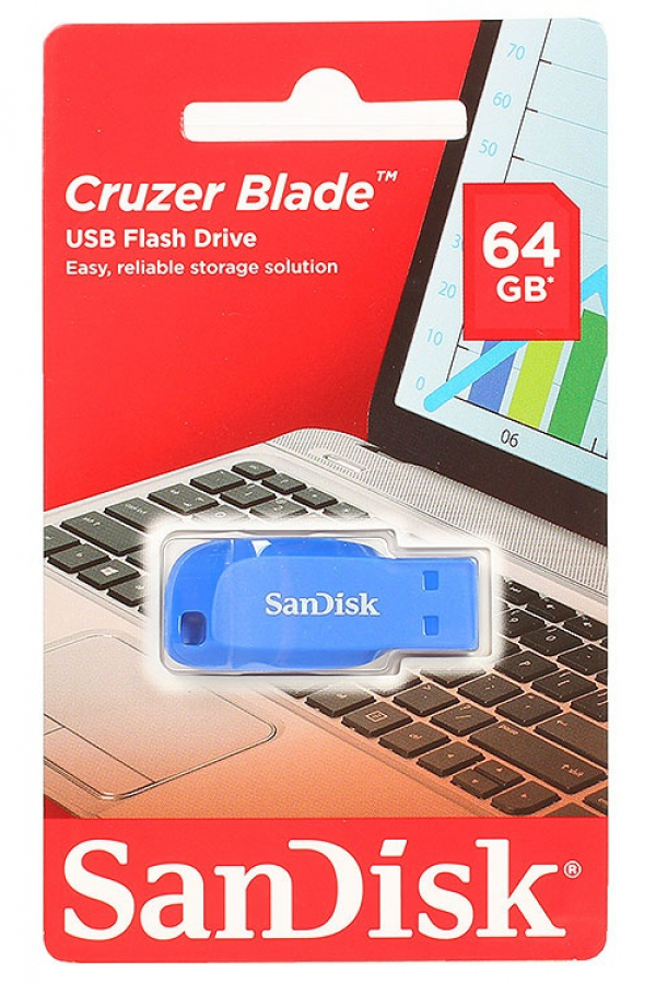 SanDisk Cruzer Blade 64GB Blue (SDCZ50C-064G-B35BE)