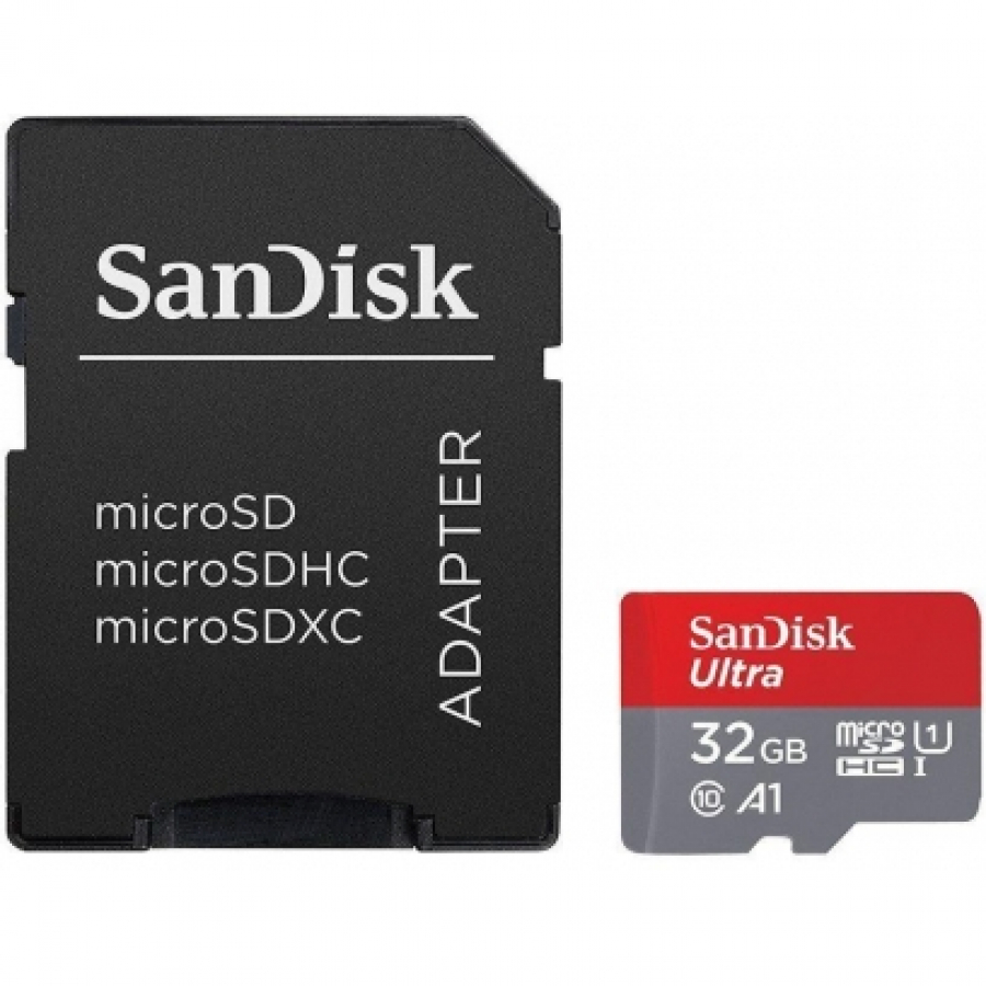 SanDisk Ultra 32GB MicroSDHC + Adapter (SDSQUA4-032G-GN6MA)
