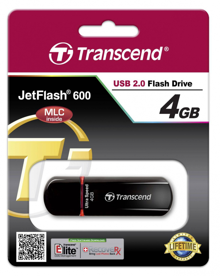 Transcend JetFlash 600 4GB (TS4GJF600)