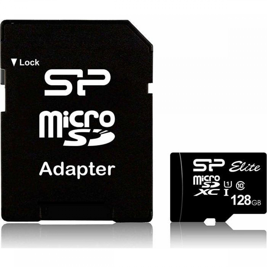 SiliconPower Elite 128GB MicroSDXC + Adapter (SP128GBSTXBU1V10SP)