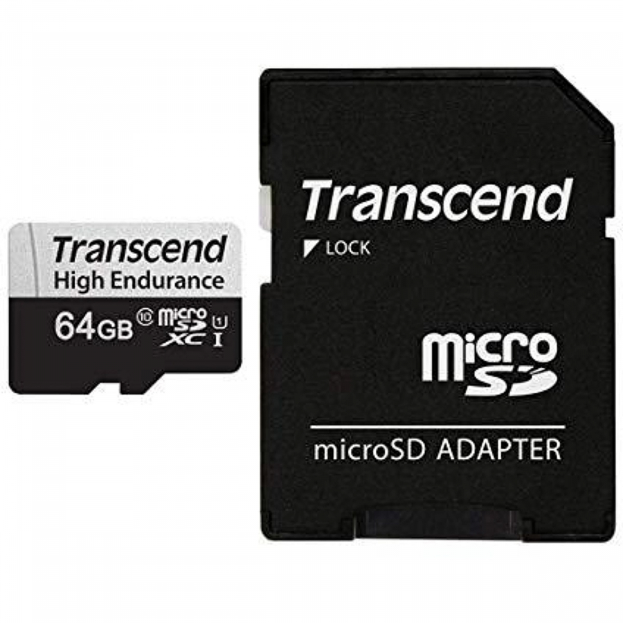 Transcend 350V 64GB MicroSD + Adapter (TS64GUSD350V)
