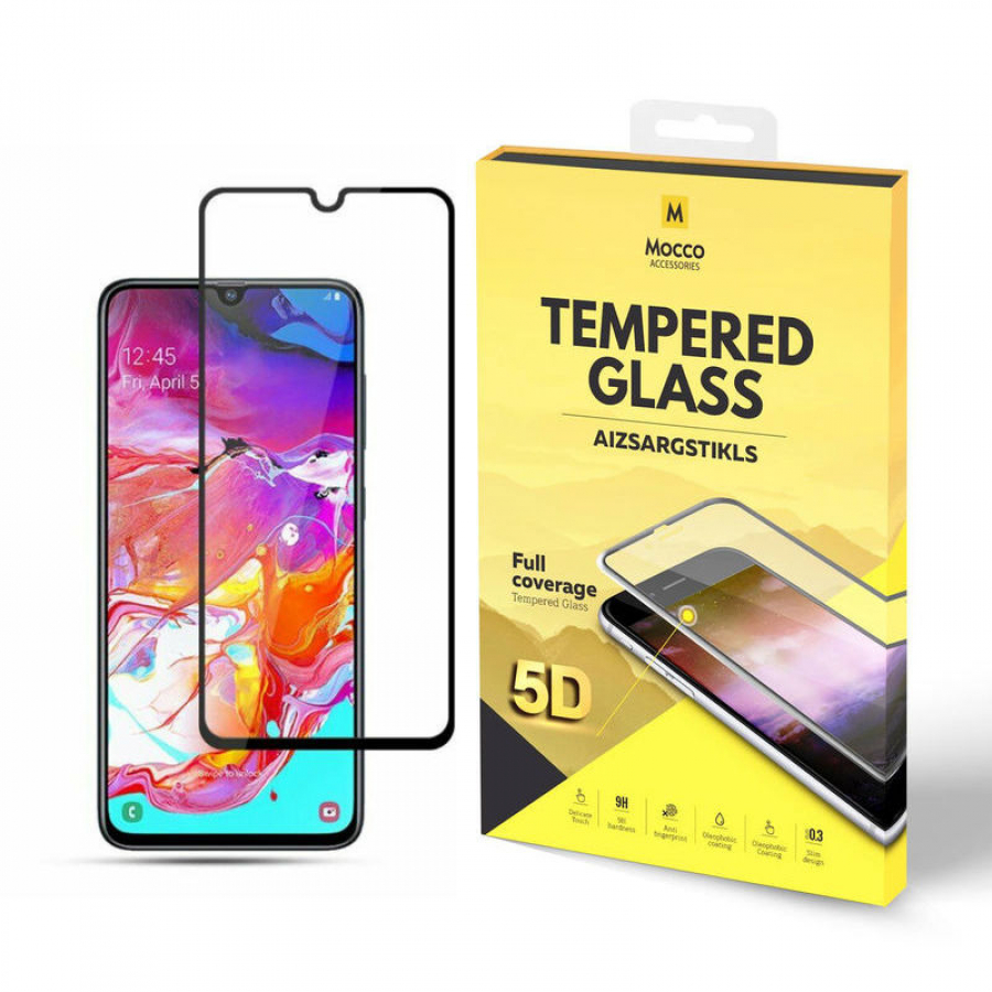Mocco Full Glue 5D Signature Edition Tempered Glass for Samsung Galaxy A72 / A80 Black (MC-5D-GP-A80-BK)