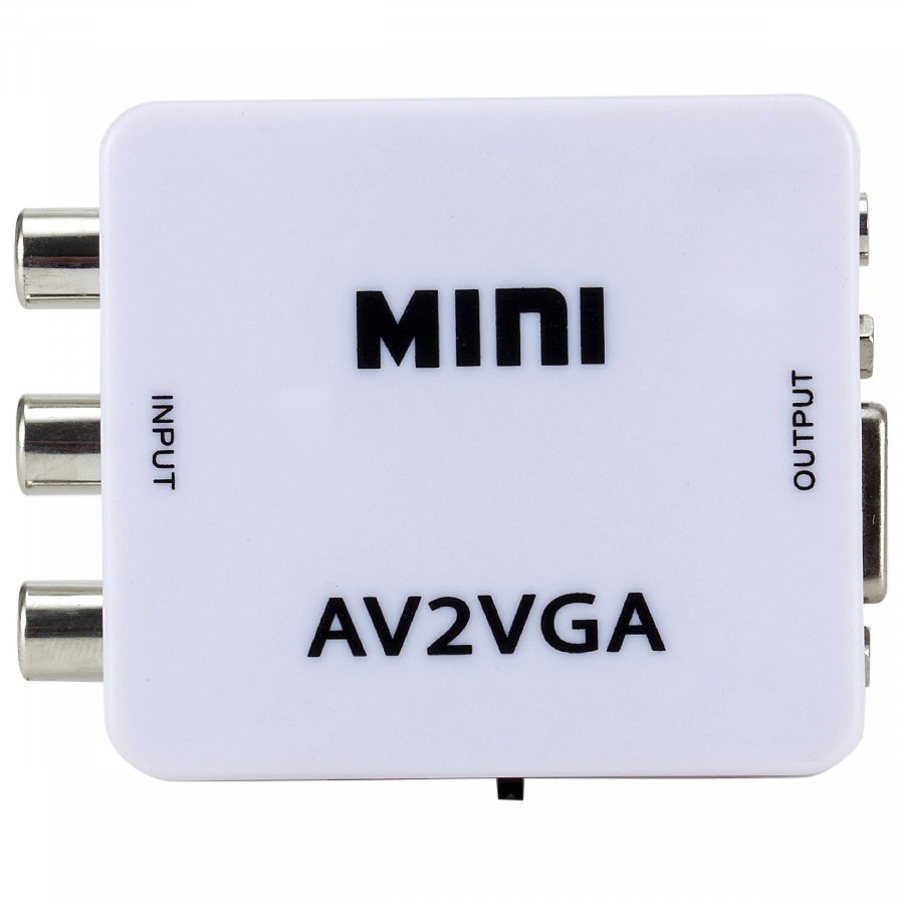 RoGer Adapter RCA to VGA Signal +Audio White (RG-RCA-VGA-CON-WH)