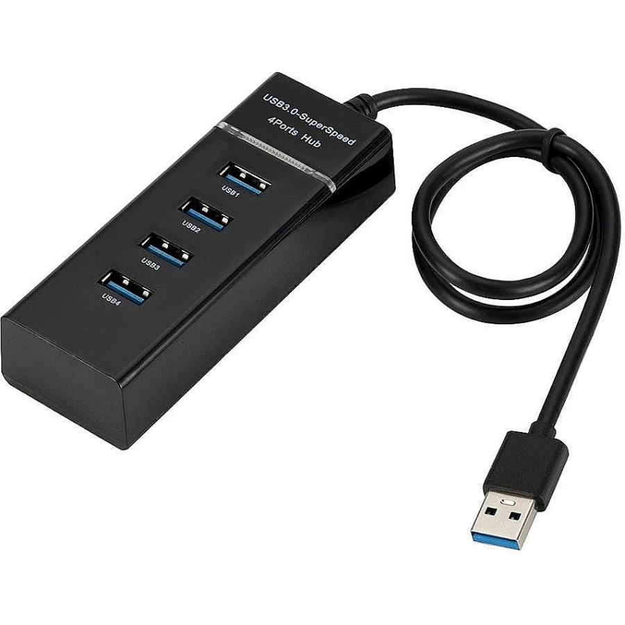 RoGer AD15651 USB 3.0 Hub 4 x USB 3.0 Black (AD15651)