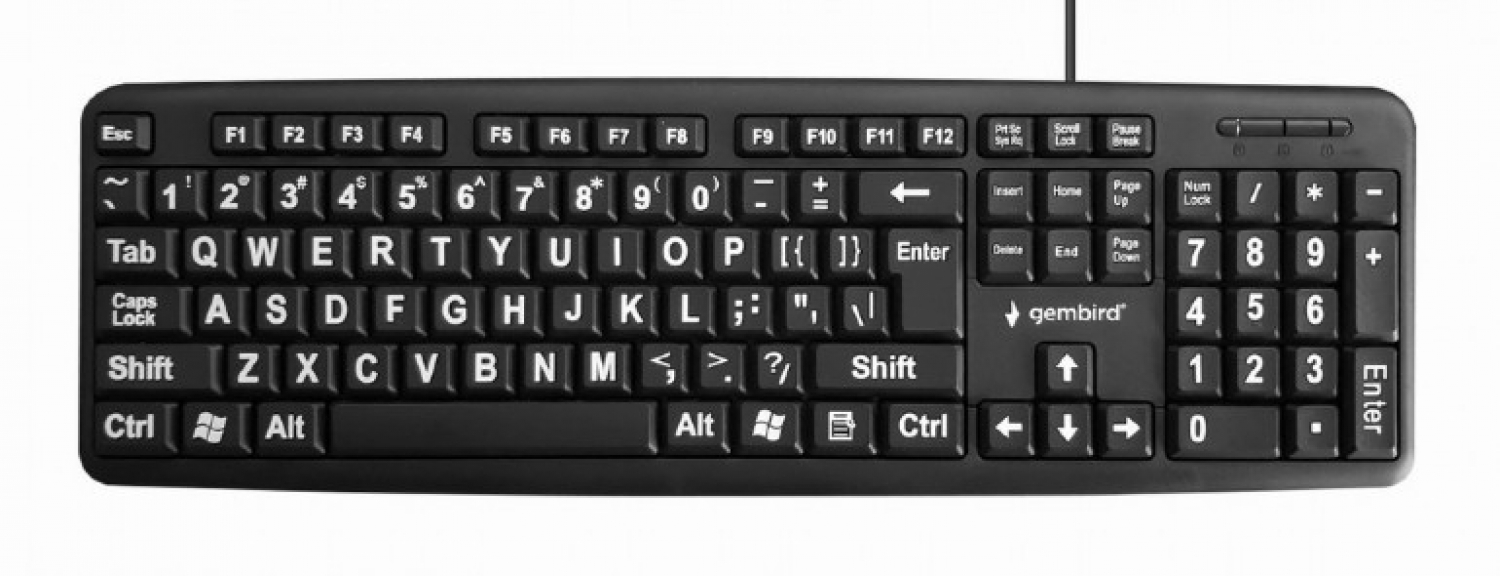 Gembird BIG letters Black (KB-US-103)