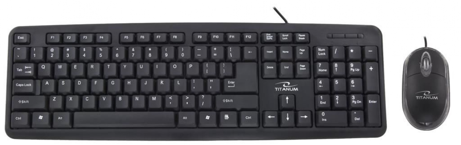 Klaviatūra un pele Titanum Salem TK106 Black (TK106)