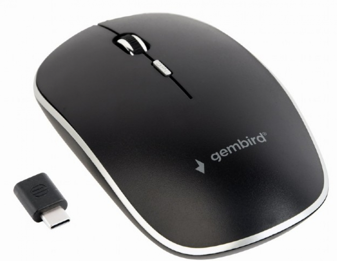 Gembird Silent Wireless Optical Type-C Mouse Black (MUSW-4BSC-01)