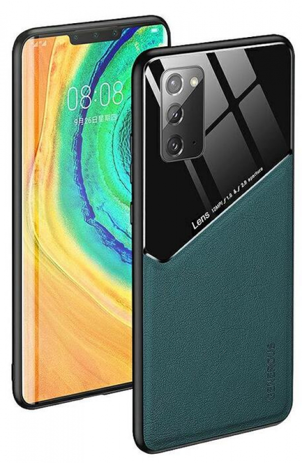 Mocco Lens Leather Back for Apple iPhone 12 Green (MO-LC-APP-IP12-GE)