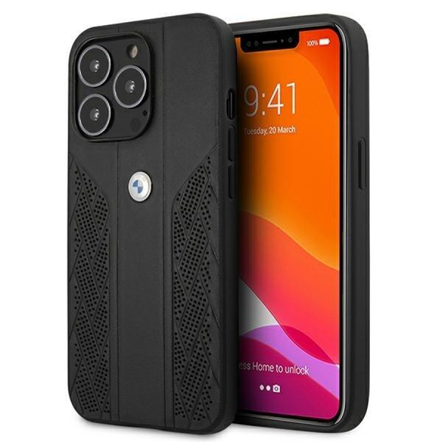 BMW Curve Perforate Back Case for Apple iPhone 13 / 13 Pro Black (BMHCP13LRSPPK)