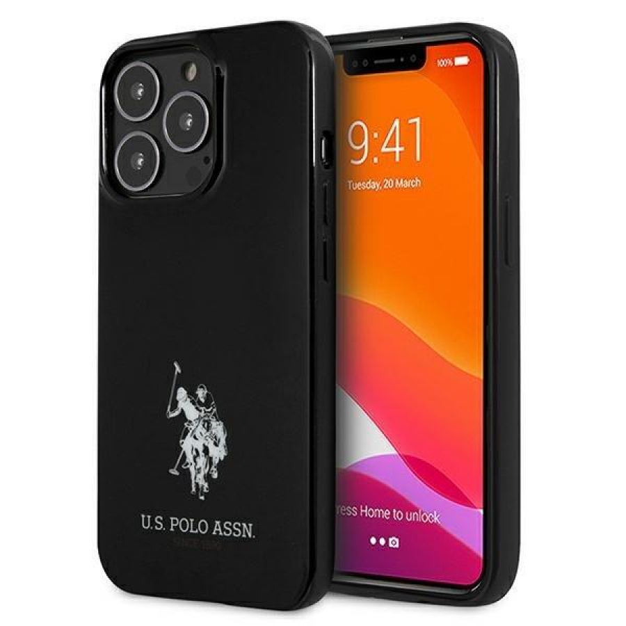 US Polo Assn Back Case for Apple iPhone 13 / 13 Pro Black (USHCP13LUMHK)