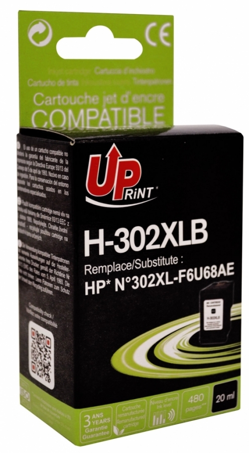 Tintes kārtridžs UPrint HP 302XLB (H-302XLB-UP)