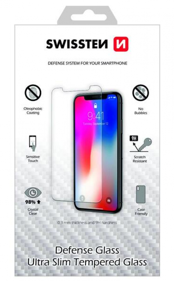 Swissten Ultra Slim Tempered Glass Premium 9H for Apple iPhone 13 / 13 Pro (74517909)