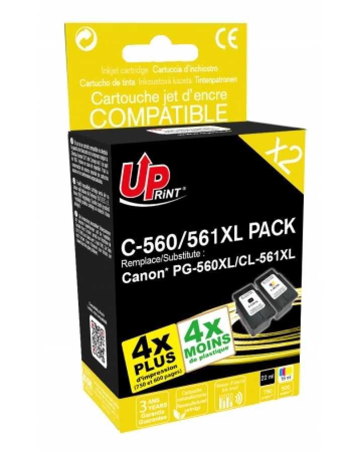 UPrint Canon Pack 560/561XL 22 ml (Bk) + 18 ml (Cl) PG-560XL/CL-561XL (C-560/561XL-PACK-UP)