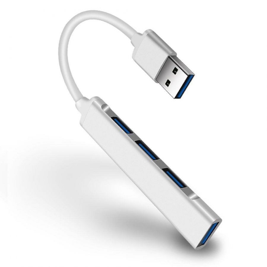 USB hub iBox IUH3FAS 3xUSB 2.0 1xUSB 3.0 Silver (IUH3FAS)
