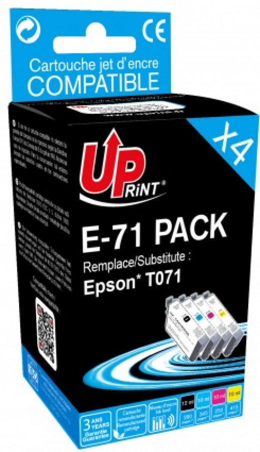 UPrint E-71 BK/ C/ M/ Y 4 Pack (E-71-4PACK-UP)