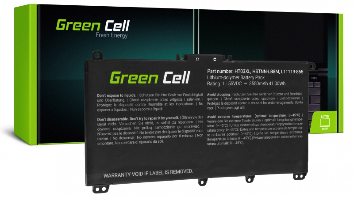 Green Cell HT03XL for HP (HP163)