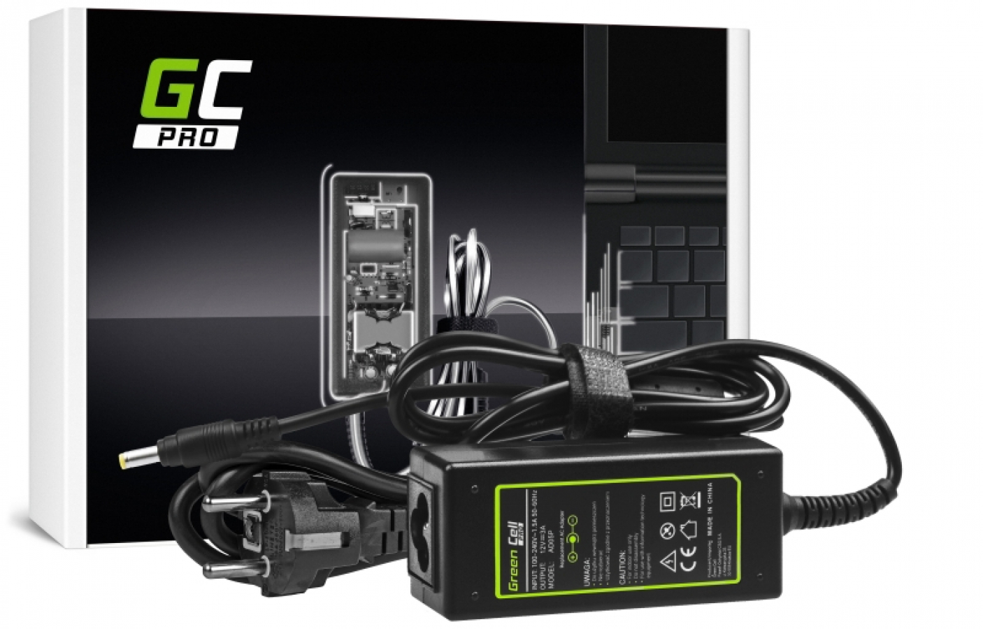 Green Cell PRO Charger / AC Adapter for Asus Eee PC (AD05P)
