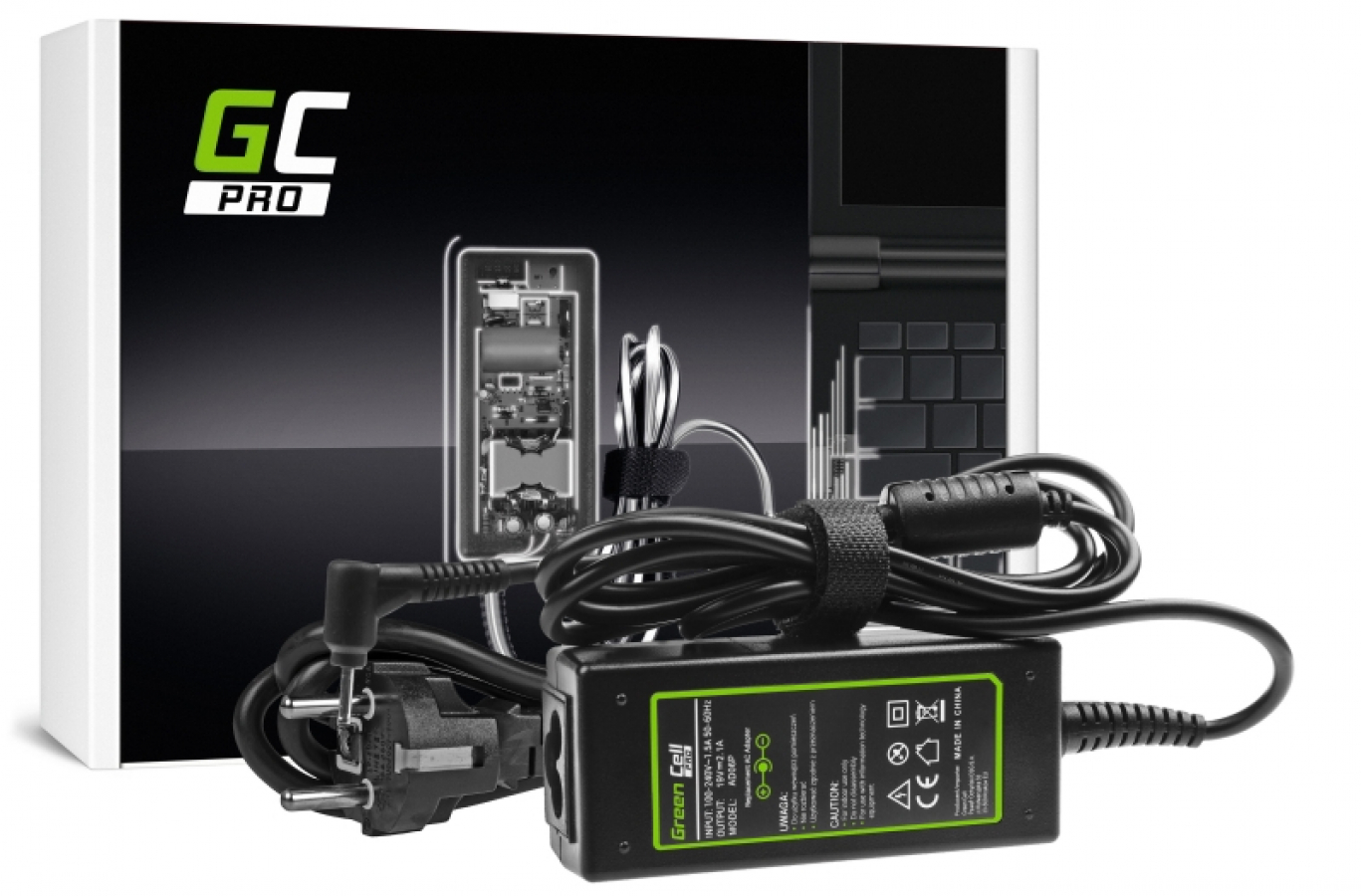 Green Cell PRO Charger / AC Adapter for Asus Eee PC (AD06P)