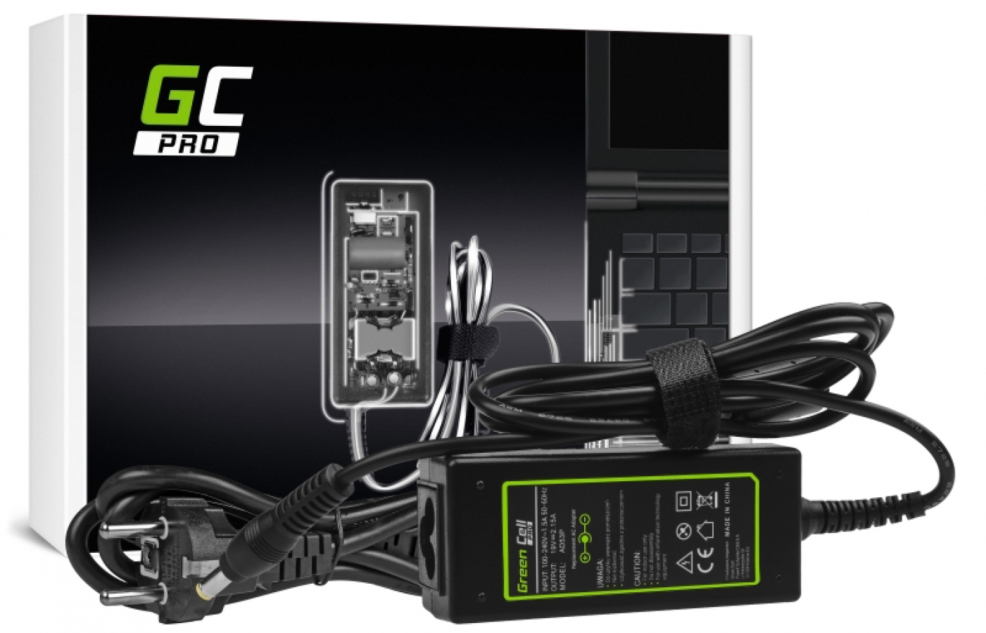 Green Cell PRO Charger / AC Adapter for Acer Aspire One (AD53P)