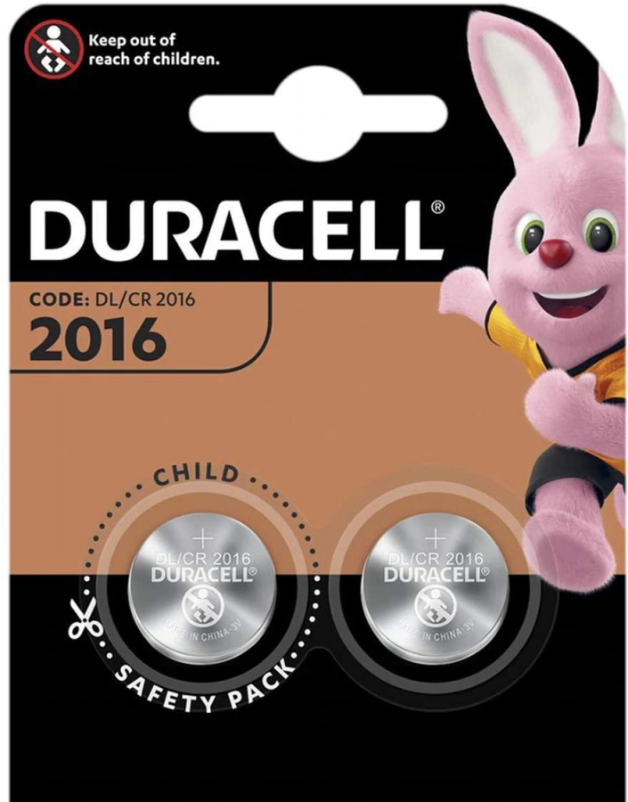 Duracell CR2016 2 pack (5000394045736)