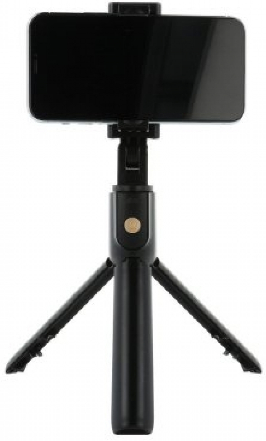 RoGer 2in1 Selfie Stick + Tripod Telescopic Stand with Bluetooth Remote Control Black (RO-SELF-2IN1-BK)