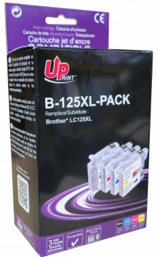 UPrint B-125XL BK/C/M/Y 4PACK (B-125XL-4PACK-UP)