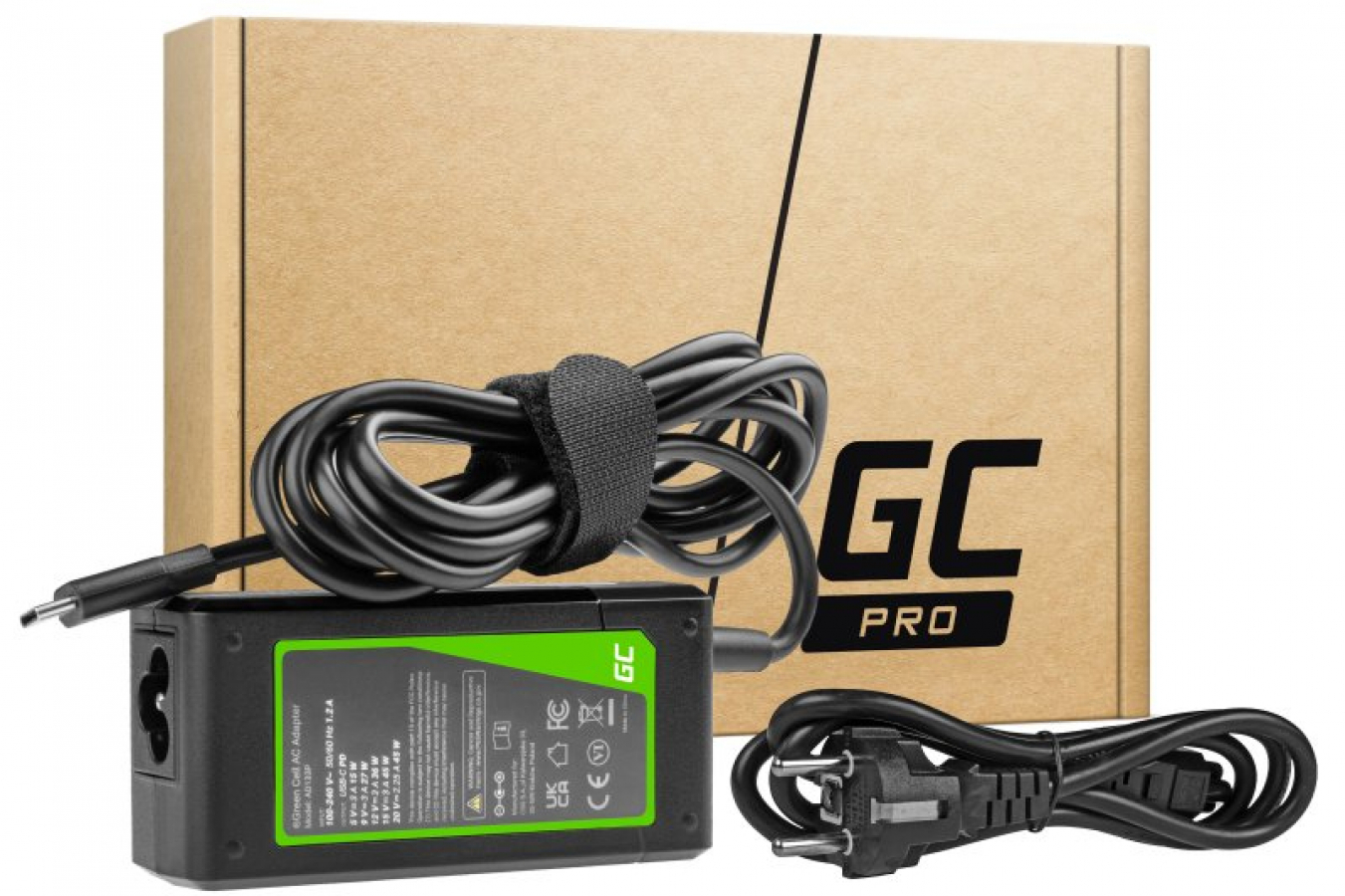 Green Cell USB-C Charger / AC Adapter Laptops, Tablets and Phones 45W (AD133P)