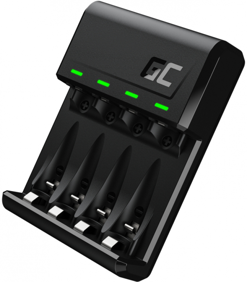 Green Cell GC VitalCharger Ni-MH AA and AAA Battery Charger with Micro USB and USB-C port (GRADGC01)
