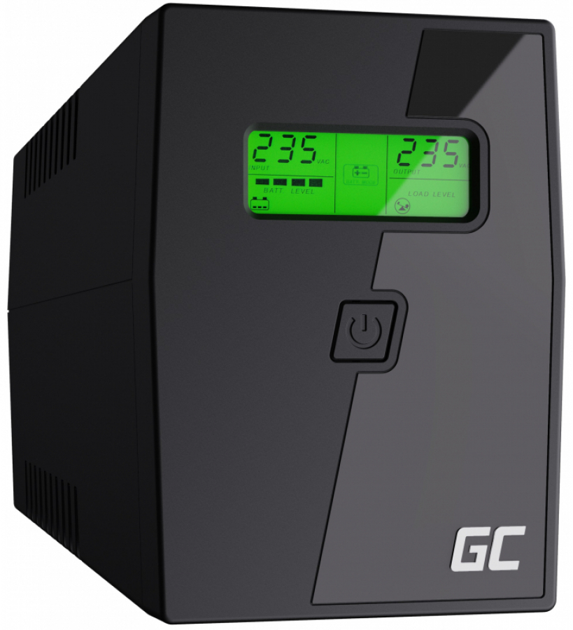 Nepārtrauktas barošanas bloks Green Cell Power Proof with LCD Display 2000VA 1200W (UPS05)