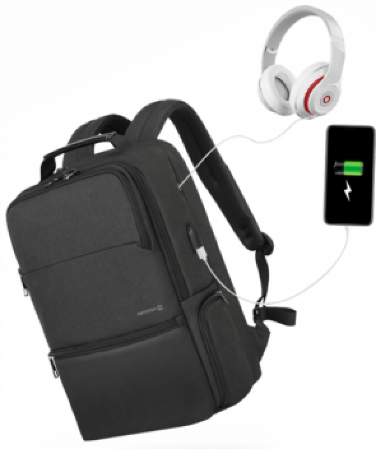 Swissten Laptop Backpack 15.6" Black (55010100)