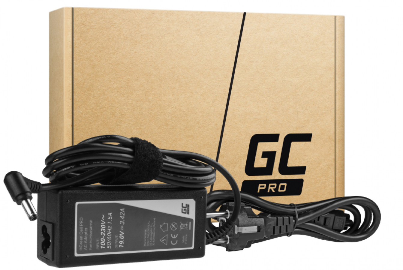 Green Cell PRO Charger / AC Adapter for Asus / Toshiba Satellite 65W (AD25P)
