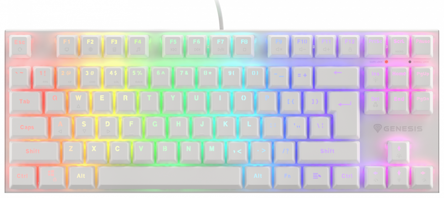Genesis Thor 303 TKL Brown switch RGB White (NKG-1862)