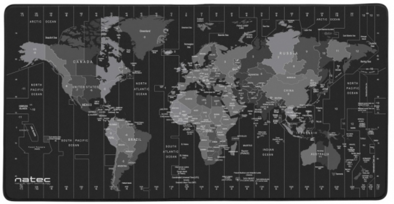Natec Time Zone Map Maxi Black (NPO-1119)