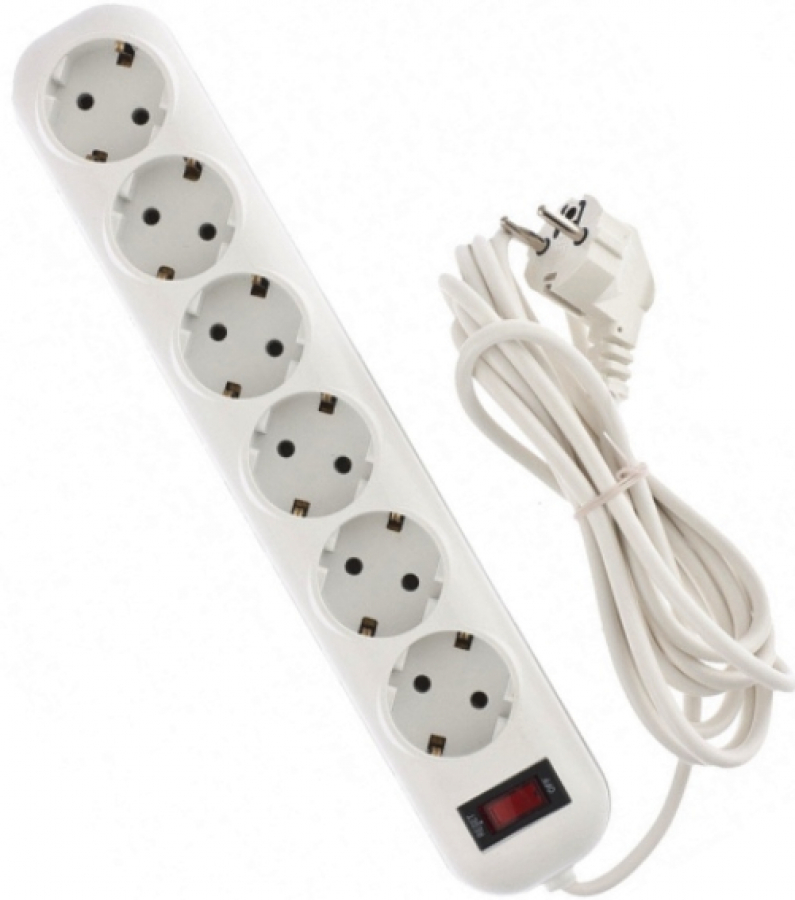 Bellight Extension Cord with 6 Sockets Outlet Earthed with Switch 1.5m (5901854565651)