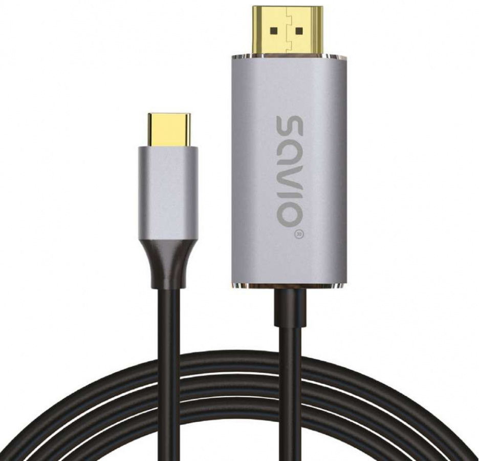 Savio USB-C Male - HDMI Male 2m Silver (CL-171)