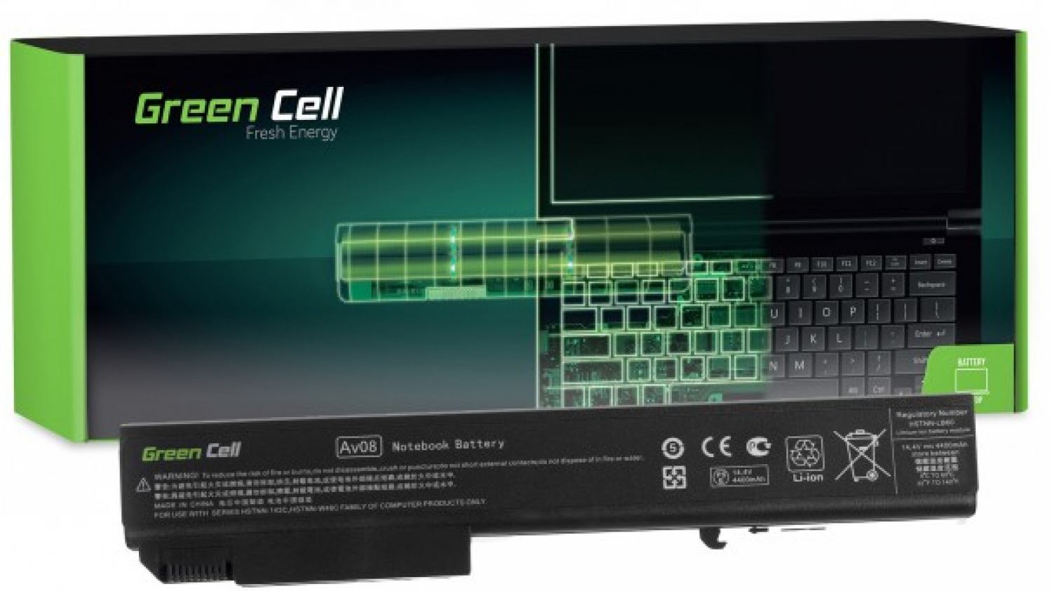 Battery Green Cell HSTNN-OB60 HSTNN-LB60 for HP EliteBook (HP15)