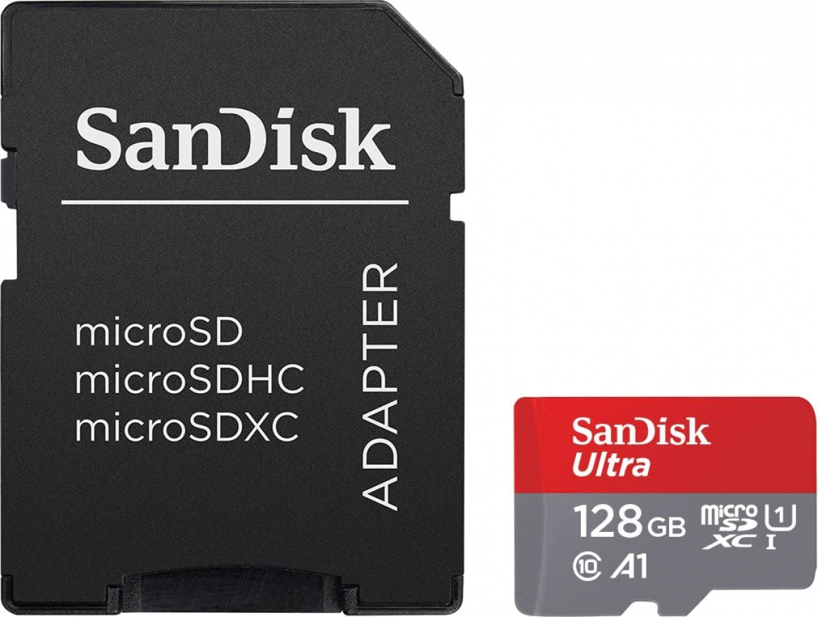 Atmiņas karte Sandisk Ultra microSDXC 128GB + SD Adapter (SDSQUAB-128G-GN6IA)