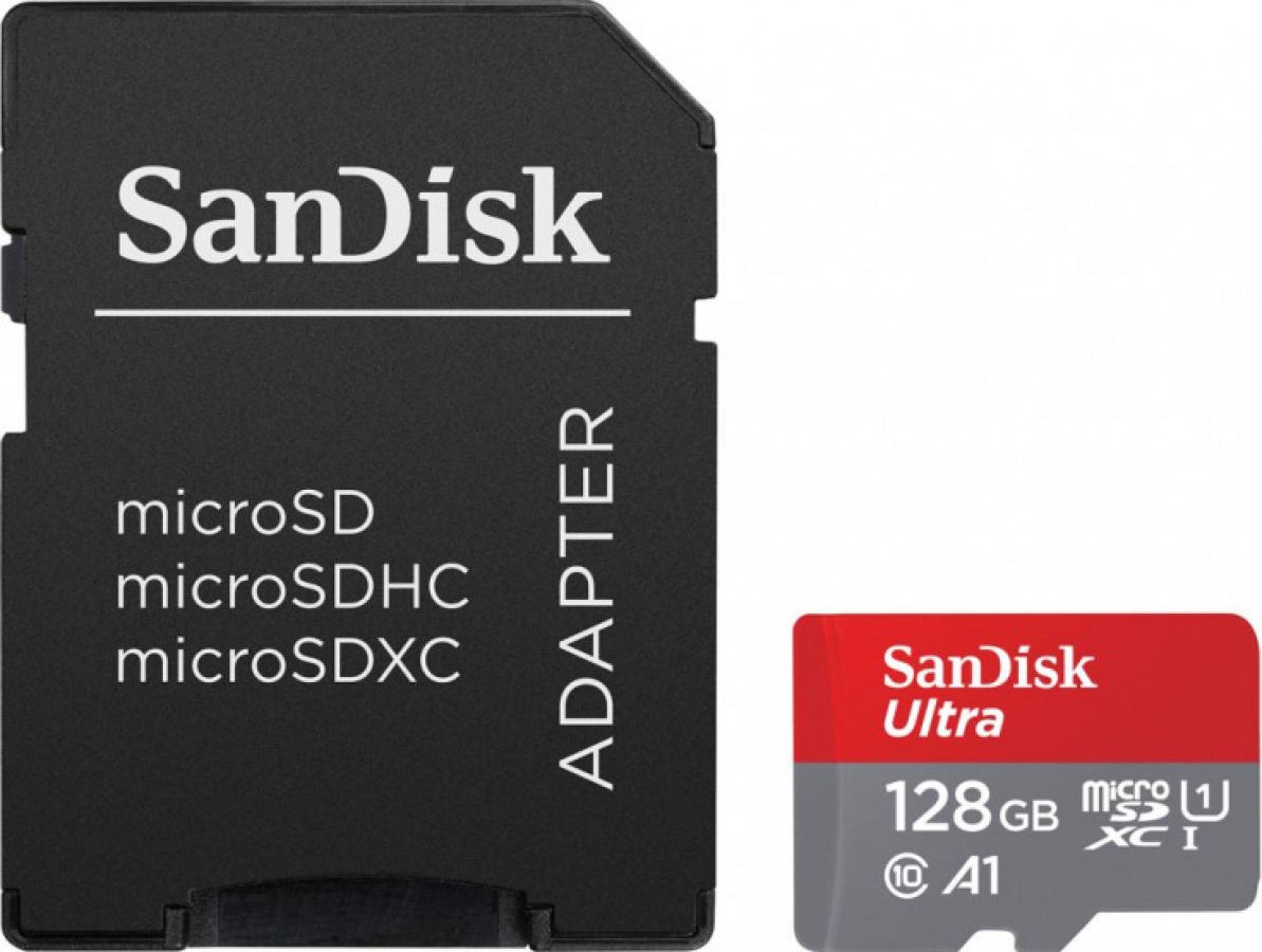 Atmiņas karte Sandisk Ultra microSDXC 128GB + SD Adapter (SDSQUAB-128G-GN6MA)